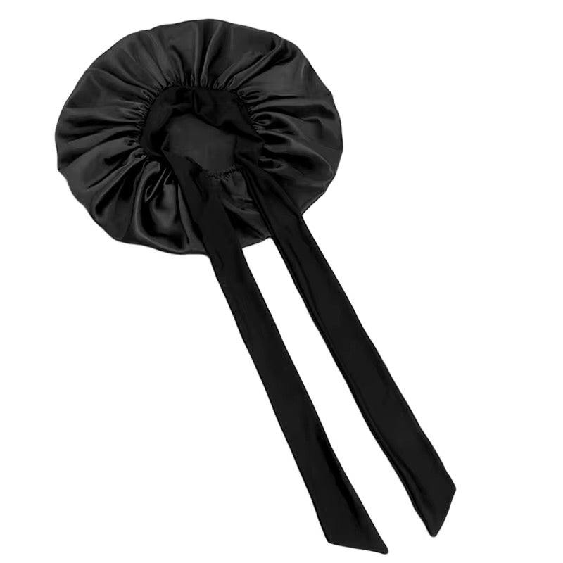 Bonnet en satin noir- Lot de 2| Orynea Hair care